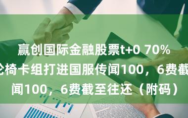 赢创国际金融股票t+0 70%胜率！炉石最轮椅卡组打进国服传闻100，6费截至往还（附码）