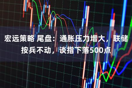 宏远策略 尾盘：通胀压力增大，联储按兵不动，谈指下落500点