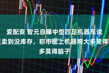 爱配资 智元自曝中型四足机器东说念主卖到没库存，称市面上机器狗大多莫得脑子
